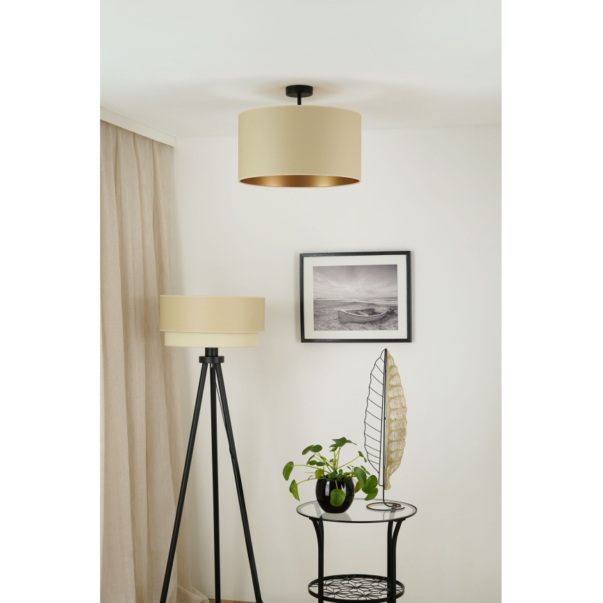Brilagi - Candeeiro integrado OREGON ROLLER VEGE 1xE27/15W/230V diâmetro 45 cm bege