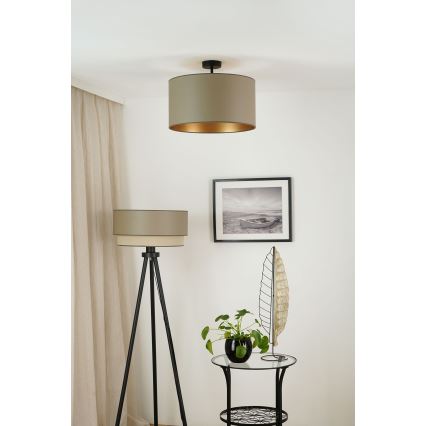 Brilagi - Candeeiro integrado OREGON ROLLER VEGE 1xE27/15W/230V diâmetro 45 cm cinzento