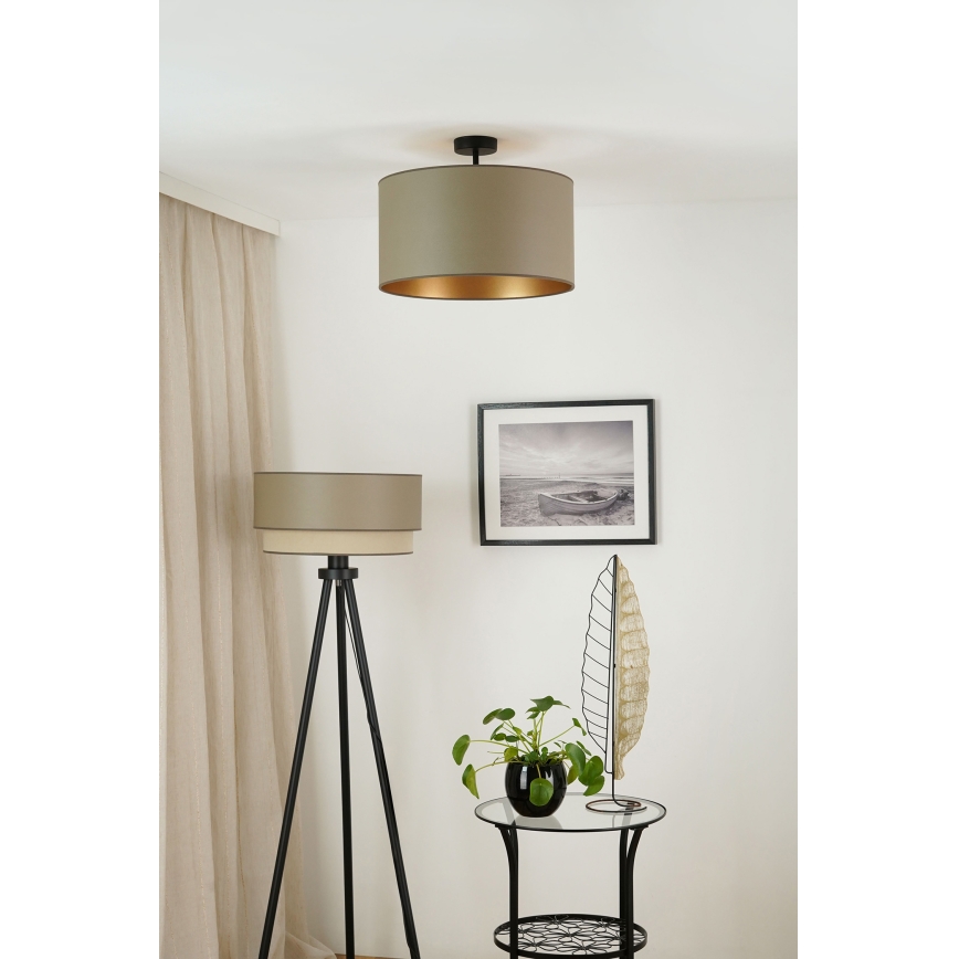 Brilagi - Candeeiro integrado OREGON ROLLER VEGE 1xE27/15W/230V diâmetro 45 cm cinzento