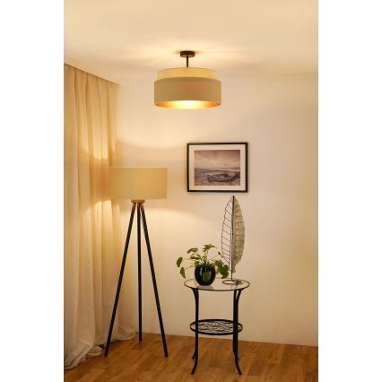 Brilagi - Candeeiro integrado OREGON VEGE 1xE27/15W/230V diâmetro 45 cm bege