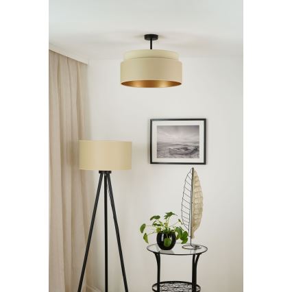 Brilagi - Candeeiro integrado OREGON VEGE 1xE27/15W/230V diâmetro 45 cm bege