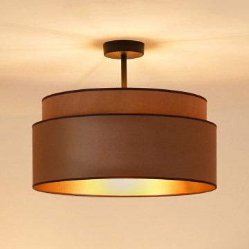 Brilagi - Candeeiro integrado OREGON VEGE 1xE27/15W/230V diâmetro 45 cm castanho