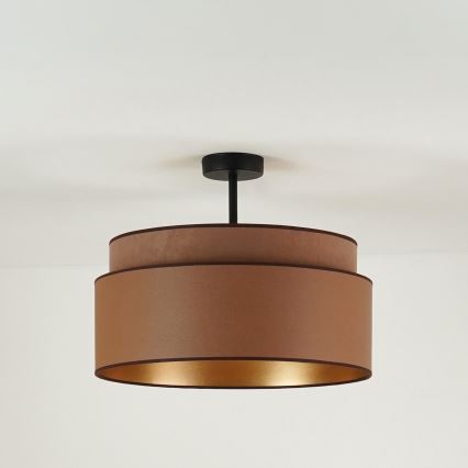 Brilagi - Candeeiro integrado OREGON VEGE 1xE27/15W/230V diâmetro 45 cm castanho