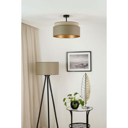 Brilagi - Candeeiro integrado OREGON VEGE 1xE27/15W/230V diâmetro 45 cm cinzento