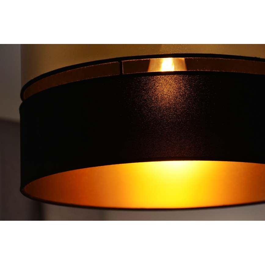 Brilagi - Candeeiro integrado ROYAL 1xE27/15W/230V diâmetro 40 cm preto/dourado