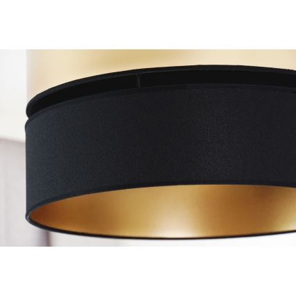 Brilagi - Candeeiro integrado ROYAL 1xE27/15W/230V diâmetro 40 cm preto/dourado