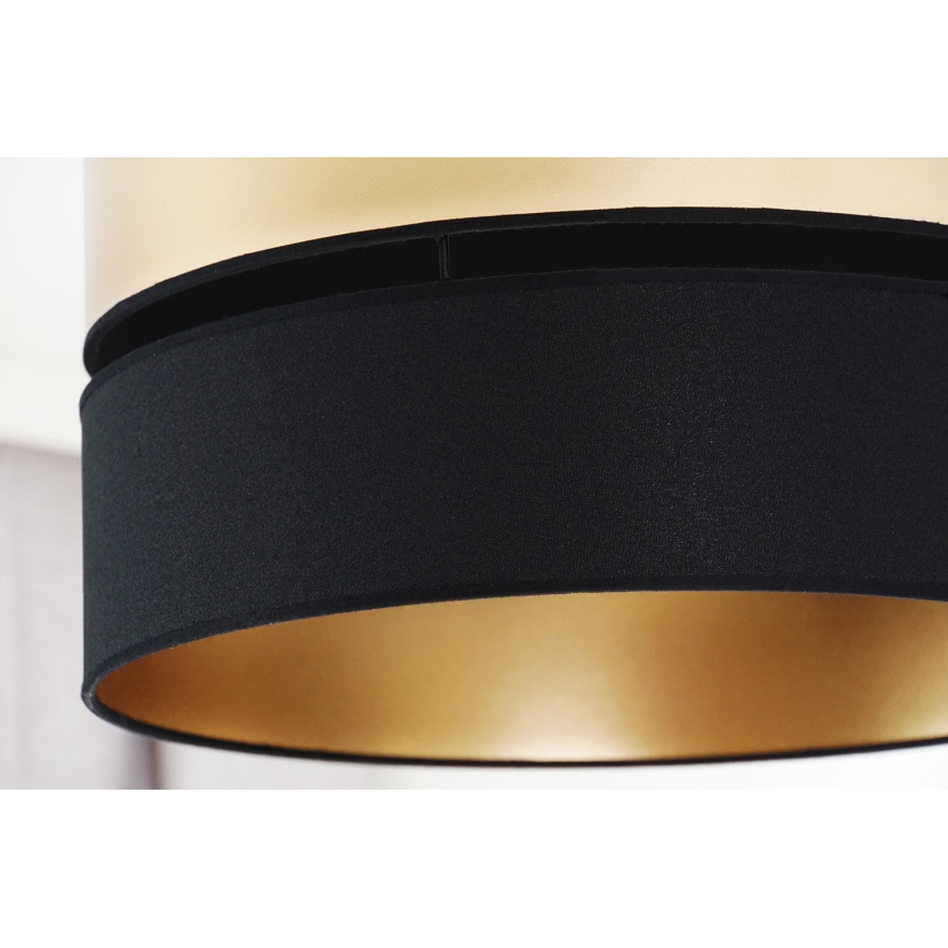Brilagi - Candeeiro integrado ROYAL 1xE27/15W/230V diâmetro 40 cm preto/dourado