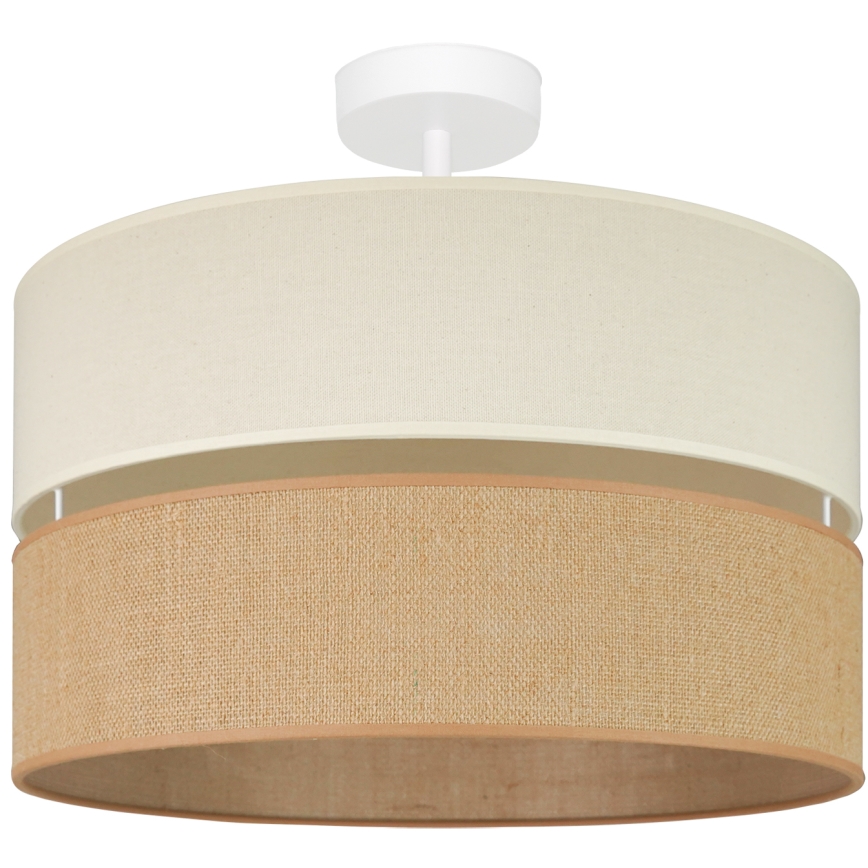 Brilagi - Candeeiro integrado ROYAL YUTE 1xE27/15W/230V diâmetro 40 cm bege/creme