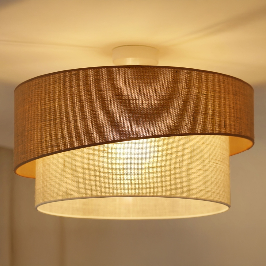 Brilagi - Candeeiro integrado SHINE 1xE27/15W/230V diâmetro 50 cm bege/creme