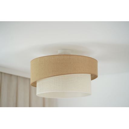 Brilagi - Candeeiro integrado SHINE 1xE27/15W/230V diâmetro 50 cm bege/creme