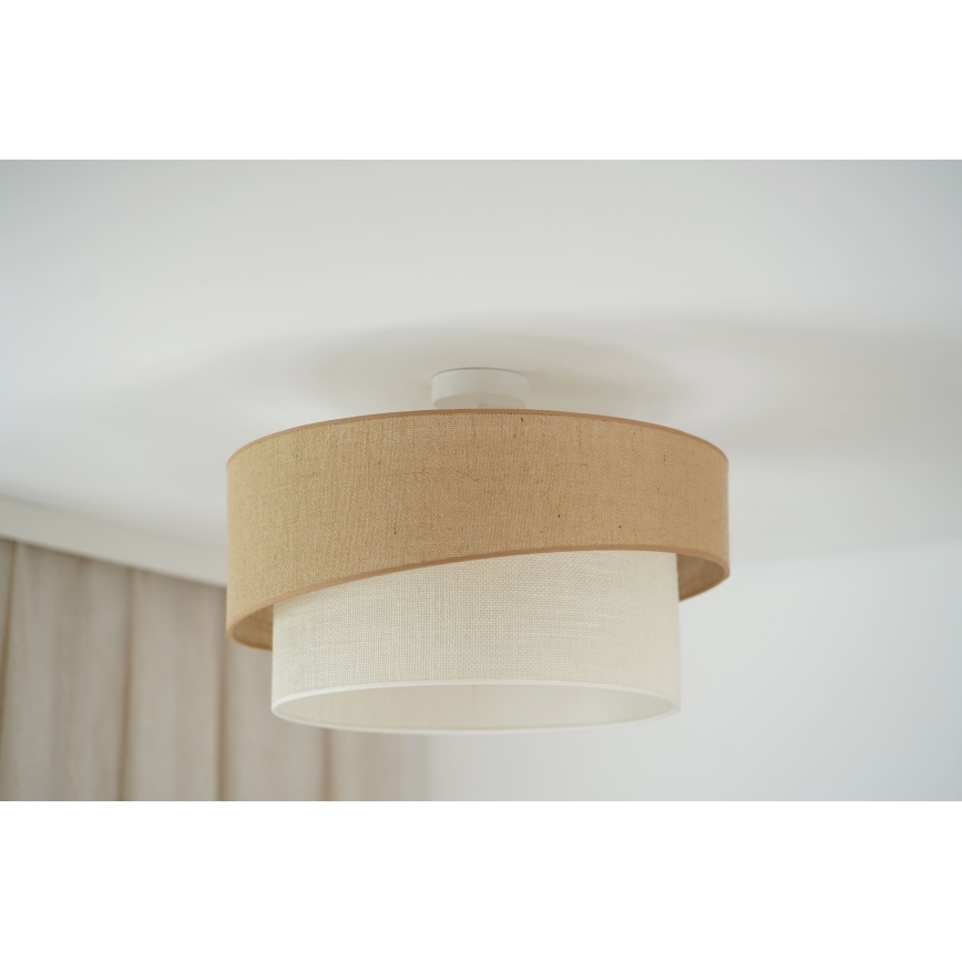 Brilagi - Candeeiro integrado SHINE 1xE27/15W/230V diâmetro 50 cm bege/creme