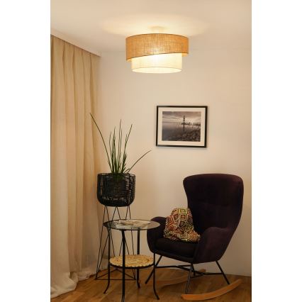 Brilagi - Candeeiro integrado SHINE 1xE27/15W/230V diâmetro 50 cm bege/creme