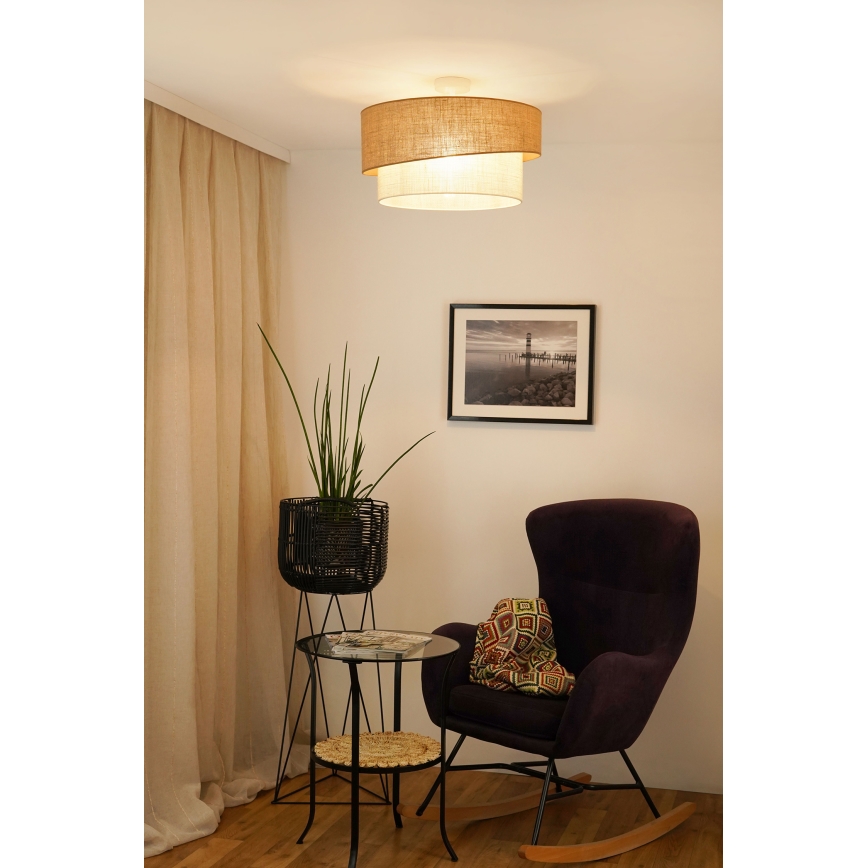 Brilagi - Candeeiro integrado SHINE 1xE27/15W/230V diâmetro 50 cm bege/creme