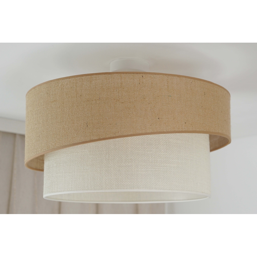 Brilagi - Candeeiro integrado SHINE 1xE27/15W/230V diâmetro 50 cm bege/creme