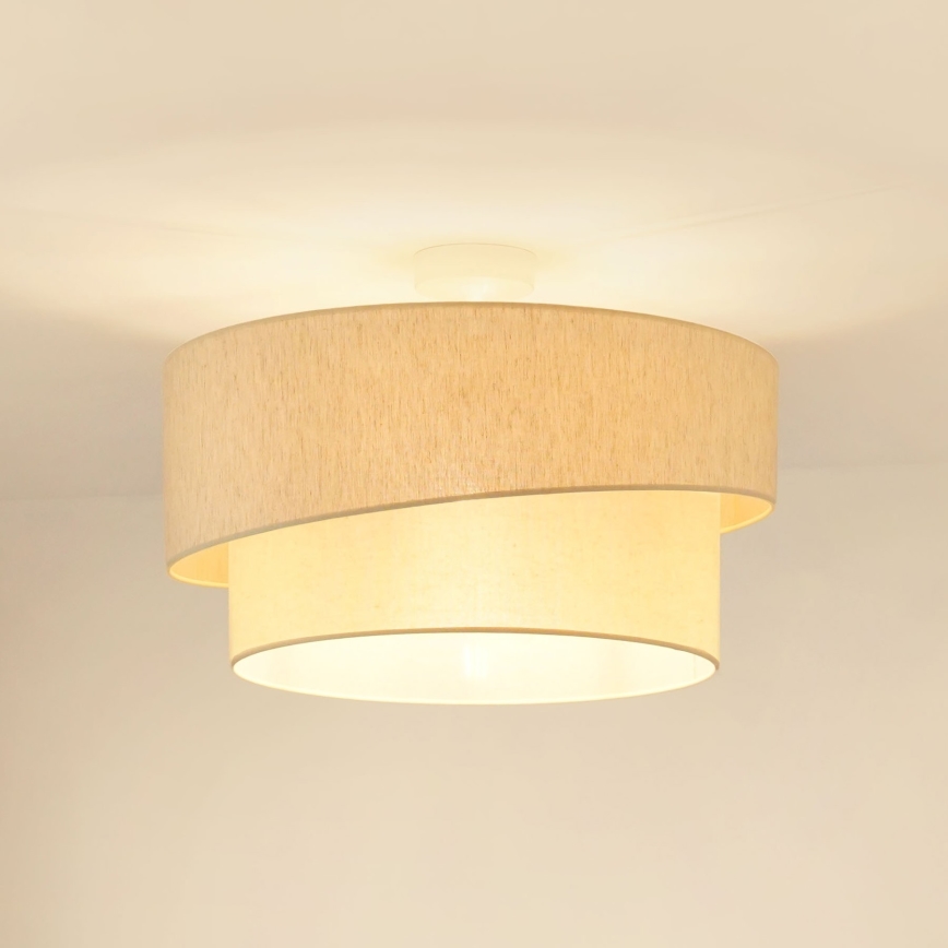 Brilagi - Candeeiro integrado SHINE 1xE27/15W/230V diâmetro 50 cm creme