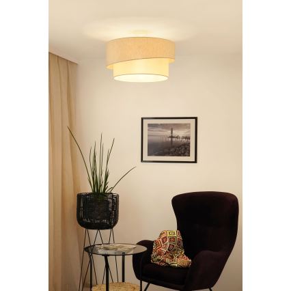 Brilagi - Candeeiro integrado SHINE 1xE27/15W/230V diâmetro 50 cm creme