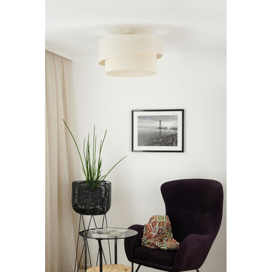 Brilagi - Candeeiro integrado SHINE 1xE27/15W/230V diâmetro 50 cm creme