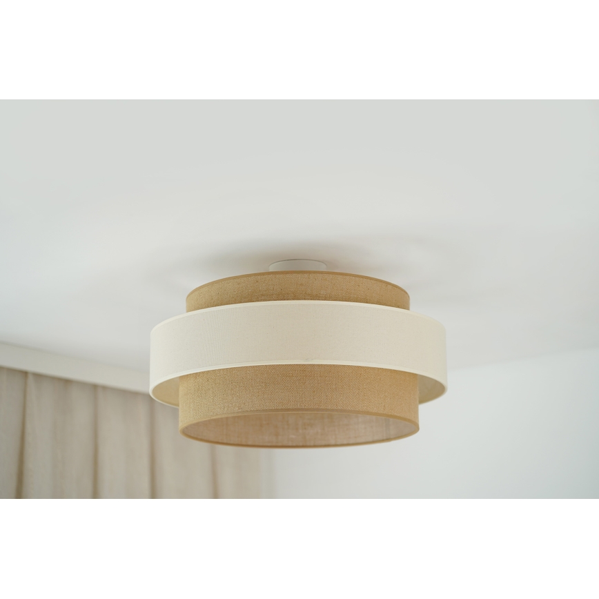 Brilagi - Candeeiro integrado SPACE LIGHT 1xE27/15W/230V diâmetro 50 cm bege/creme