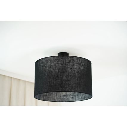 Brilagi - Candeeiro integrado TUBES ROLLER 1xE27/15W/230V diâmetro 50 cm preto