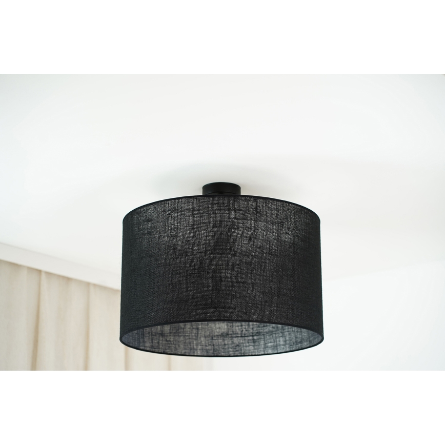 Brilagi - Candeeiro integrado TUBES ROLLER 1xE27/15W/230V diâmetro 50 cm preto