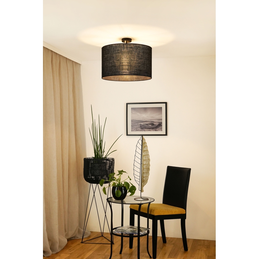 Brilagi - Candeeiro integrado TUBES ROLLER 1xE27/15W/230V diâmetro 50 cm preto