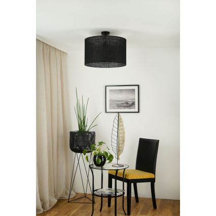 Brilagi - Candeeiro integrado TUBES ROLLER 1xE27/15W/230V diâmetro 50 cm preto