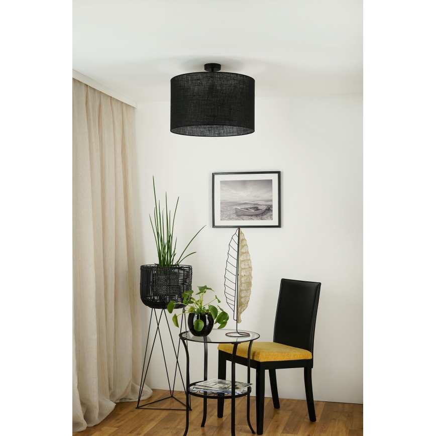Brilagi - Candeeiro integrado TUBES ROLLER 1xE27/15W/230V diâmetro 50 cm preto