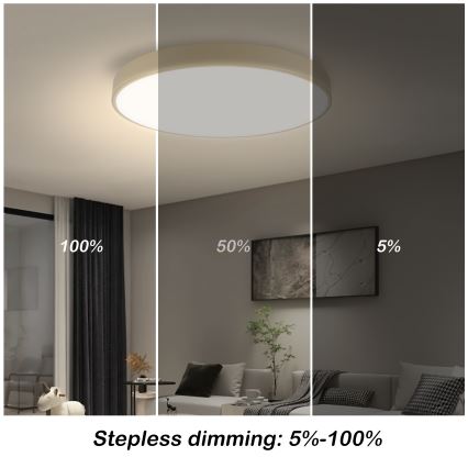 Brilagi - Luminária de teto LED dimerizável POOL LED/60W/230V 3000-6000K Ø 50 cm bege + comando remoto
