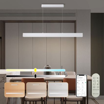 Brilagi - Candeeiro suspenso LED com regulação SLEEKLINE SMART LED/40W/230V 3000-6000K Wi-Fi Tuya branco + comando