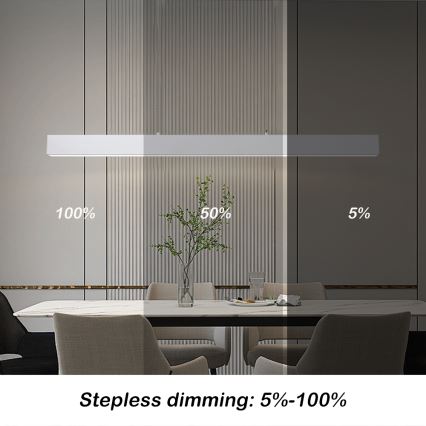 Brilagi - Candeeiro suspenso LED com regulação SLEEKLINE SMART LED/40W/230V 3000-6000K Wi-Fi Tuya branco + comando