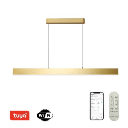 Brilagi - Candeeiro suspenso LED com regulação SLEEKLINE SMART LED/40W/230V 3000-6000K Wi-Fi Tuya dourado + comando