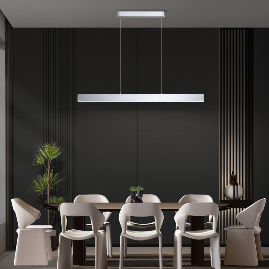 Brilagi - Candeeiro suspenso LED com regulação SLEEKLINE SMART LED/40W/230V 3000-6000K Wi-Fi Tuya prateado + comando