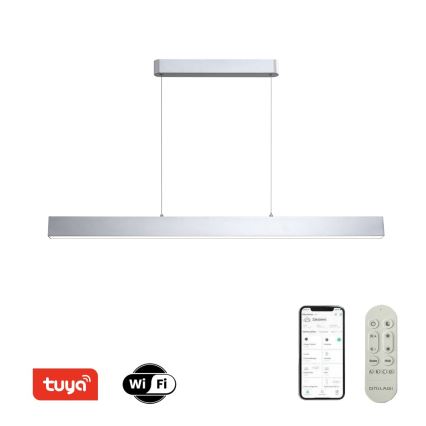 Brilagi - Candeeiro suspenso LED com regulação SLEEKLINE SMART LED/40W/230V 3000-6000K Wi-Fi Tuya prateado + comando