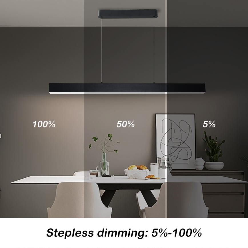 Brilagi - Candeeiro suspenso LED com regulação SLEEKLINE SMART LED/40W/230V 3000-6000K Wi-Fi Tuya preto + comando