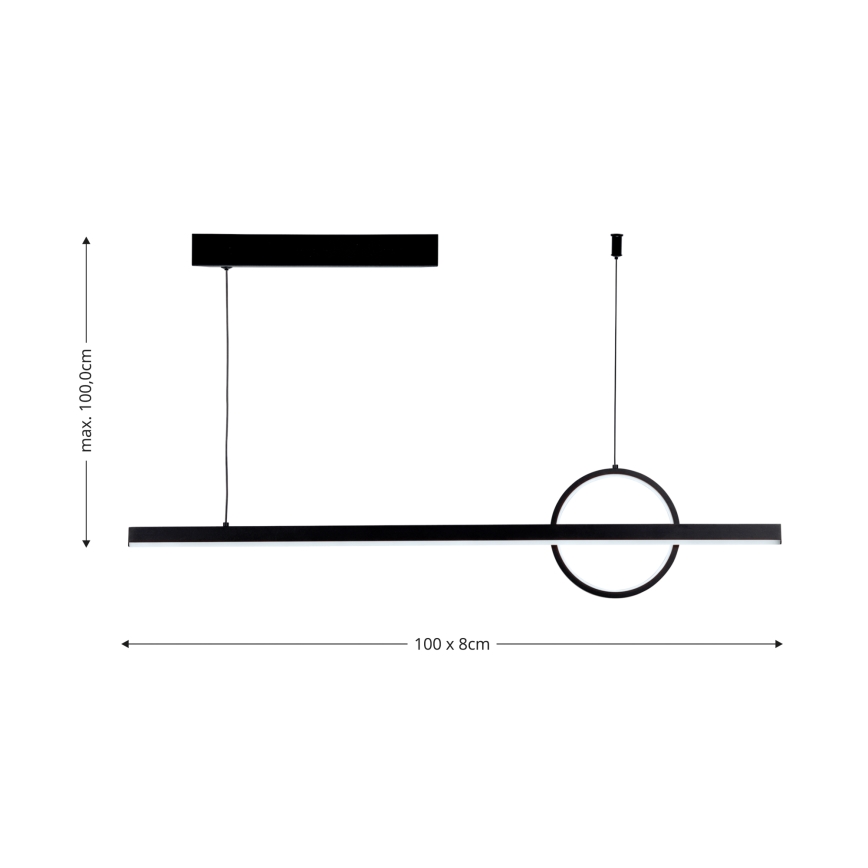 Brilagi - Lustre LED regulável em cabo NIVIO LED/20W/230V 3000/4000/6000K + comando à distância