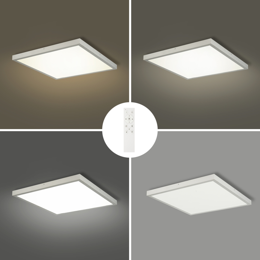 Brilagi - Luminária de tecto para casa de banho LED regulável FRAME SMART LED/50W/230V 60x60 cm 3000-6000K IP44 prateada + controlo remoto
