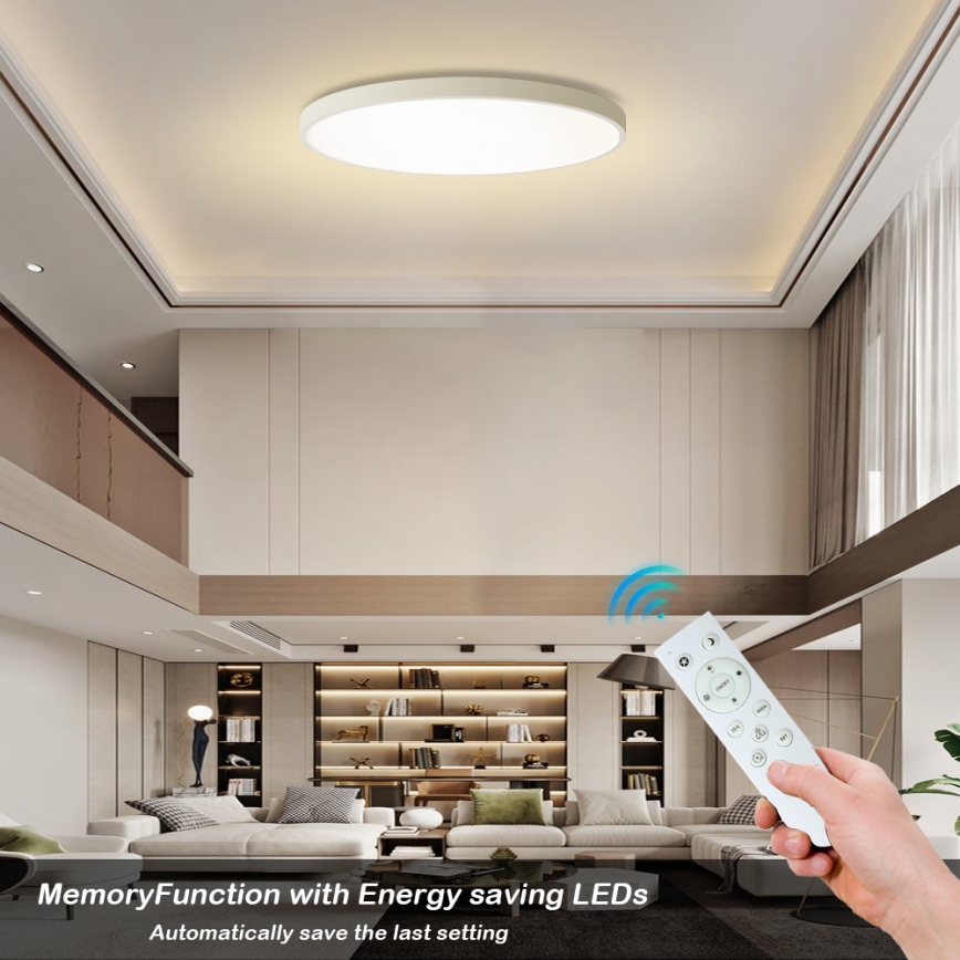 Brilagi - Luminária de teto LED dimerizável POOL SMART LED/180W/230V 3000-6000K diâmetro 120 cm Wi-Fi Tuya branco + controlo remoto