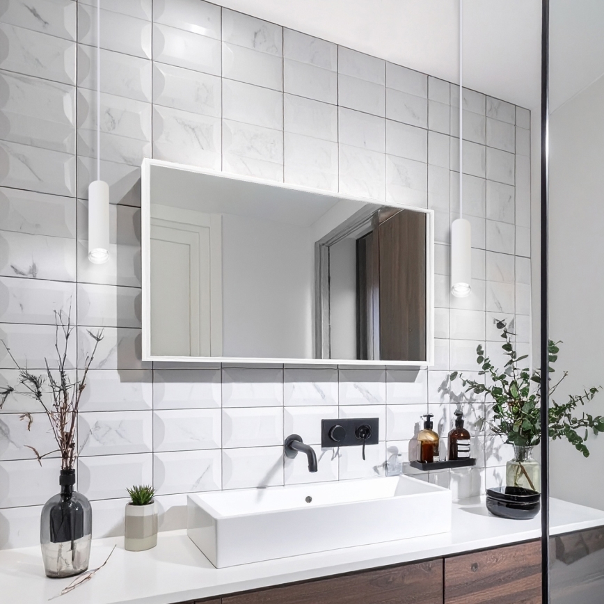 Brilagi - Candeeiro para casa de banho em fio SELE AQUA 1xGU10/30W/230V IP44 branco