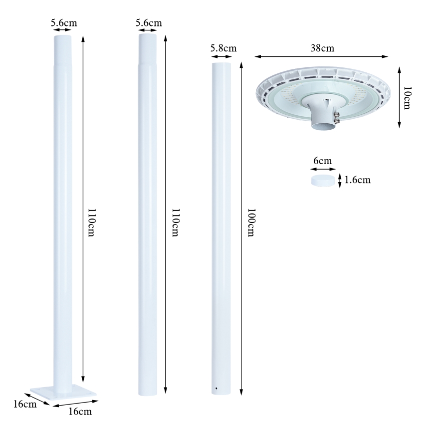 Brilagi - Candeeiro público LED URBANSPARK LED/120W/230V branco IP65