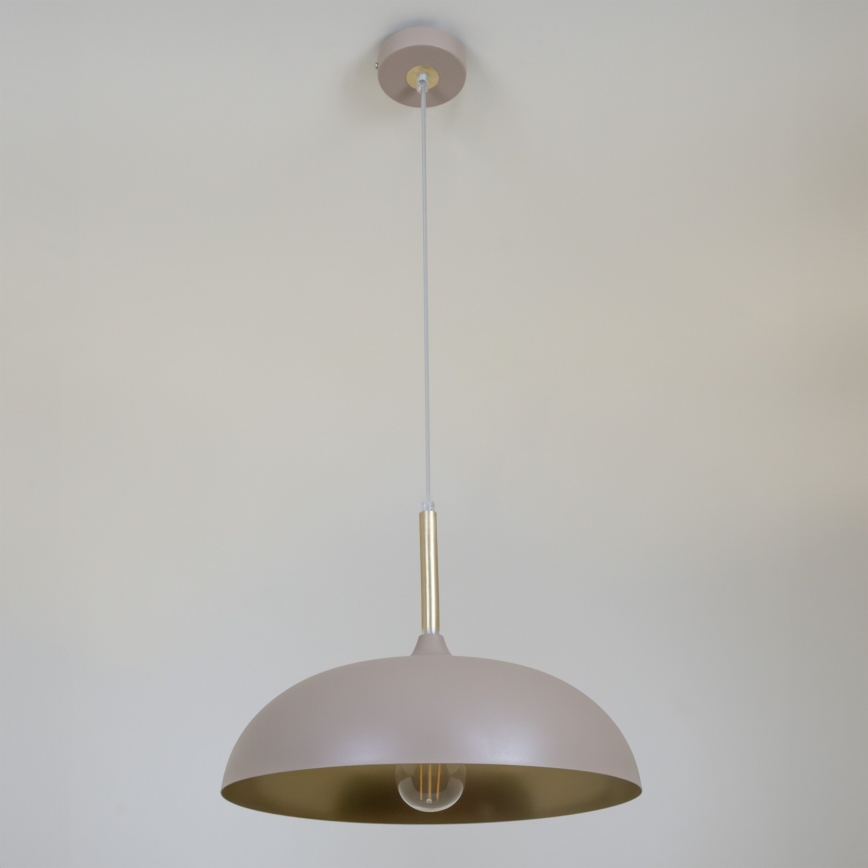 Brilagi - Candeeiro suspenso ABRAHAM 1xE27/60W/230V diâmetro 35 cm bege