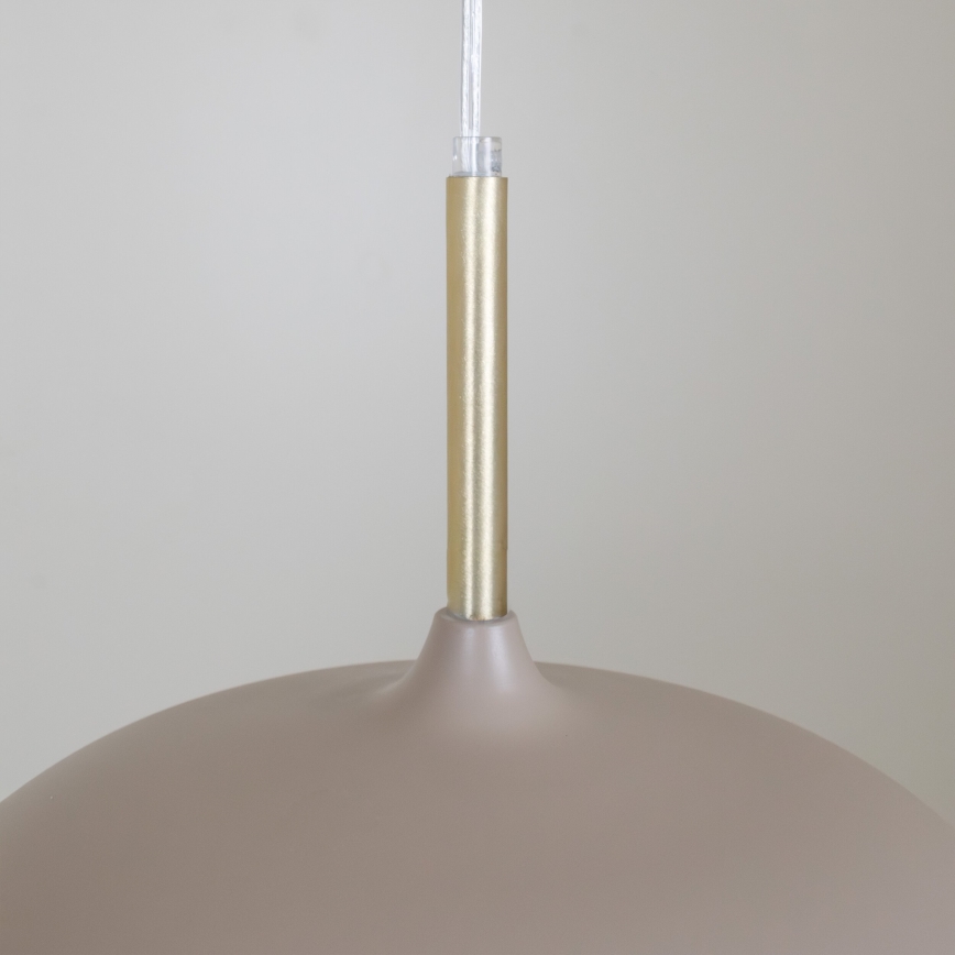 Brilagi - Candeeiro suspenso ABRAHAM 1xE27/60W/230V diâmetro 35 cm bege