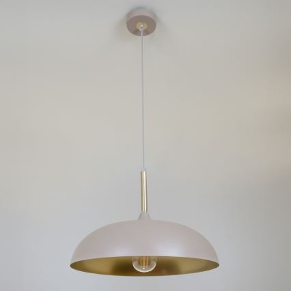 Brilagi - Candeeiro suspenso ABRAHAM 1xE27/60W/230V diâmetro 45 cm bege
