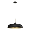 Brilagi - Candeeiro suspenso ABRAHAM 1xE27/60W/230V diâmetro 45 cm preto