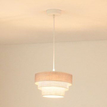 Brilagi - Candeeiro suspenso ALASKA LUNETA 1xE27/15W/230V diâmetro 25 cm cinzento/creme