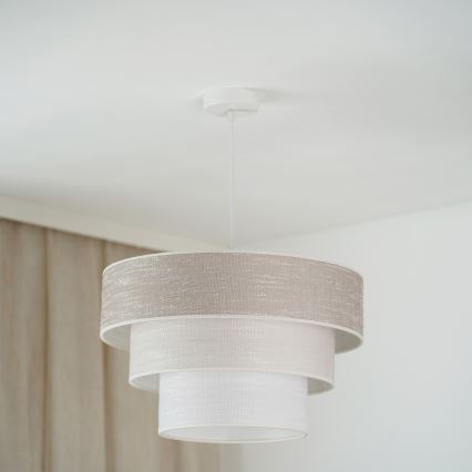 Brilagi - Candeeiro suspenso ALASKA LUNETA 1xE27/15W/230V diâmetro 45 cm cinzento/creme