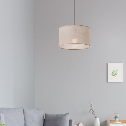 Brilagi - Candeeiro suspenso ANTHONY 1xE27/60W/230V carvalho/bege