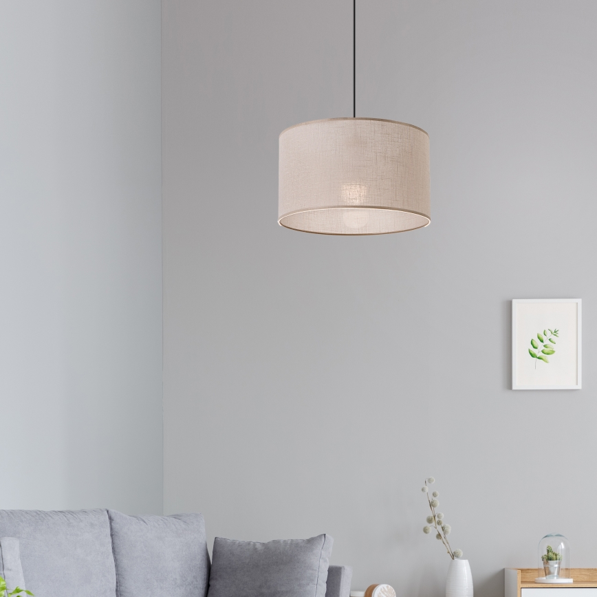 Brilagi - Candeeiro suspenso ANTHONY 1xE27/60W/230V carvalho/bege