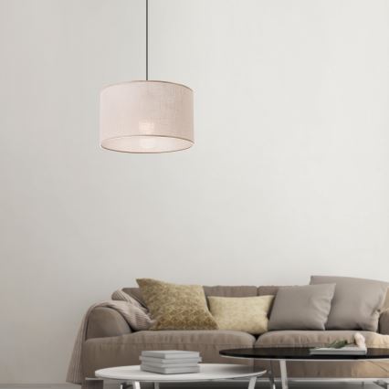 Brilagi - Candeeiro suspenso ANTHONY 1xE27/60W/230V carvalho/bege