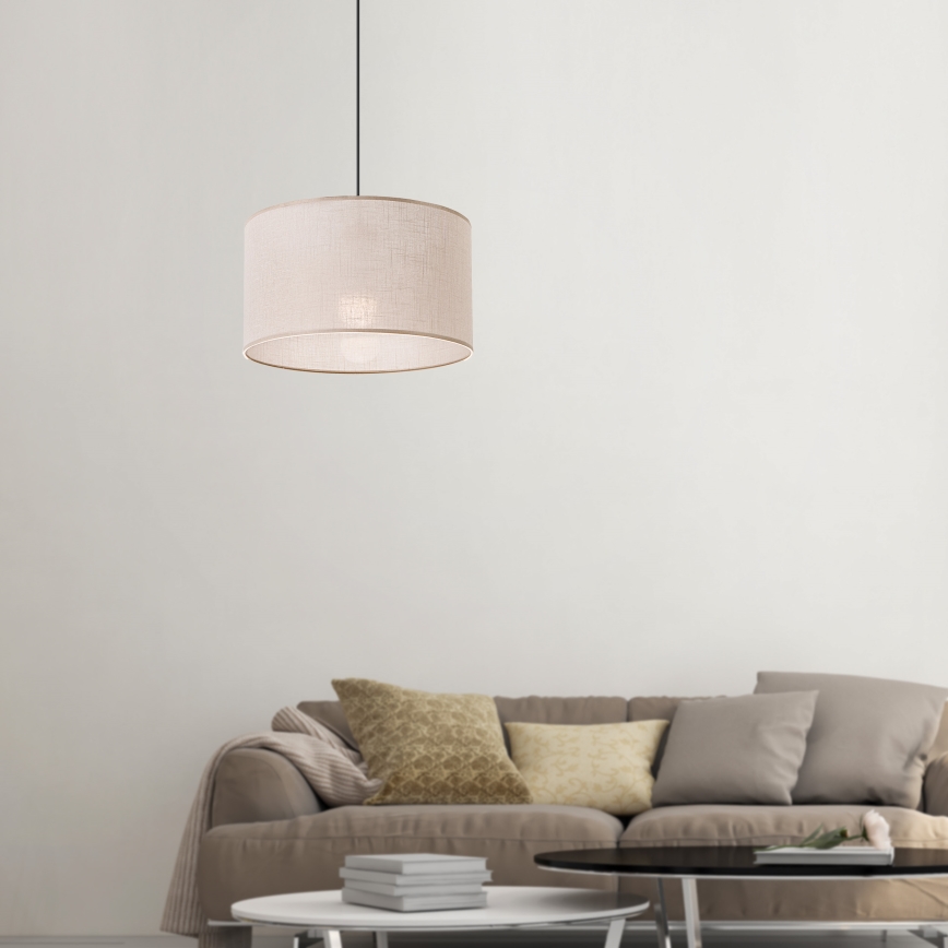 Brilagi - Candeeiro suspenso ANTHONY 1xE27/60W/230V carvalho/bege
