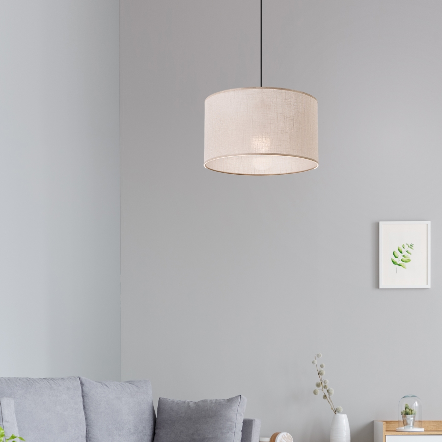 Brilagi - Candeeiro suspenso ANTHONY 1xE27/60W/230V carvalho/bege